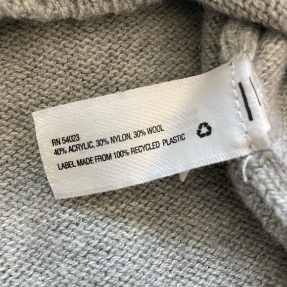 Gap Turtleneck Sweater TALL Large Wool Blend Classic Minimalist Soft Cozy - Picture 5 of 7